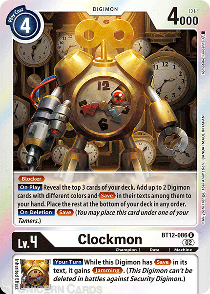 BT12-086 Clockmon :: Rare Digimon Card :: BT12: Across Time ::
