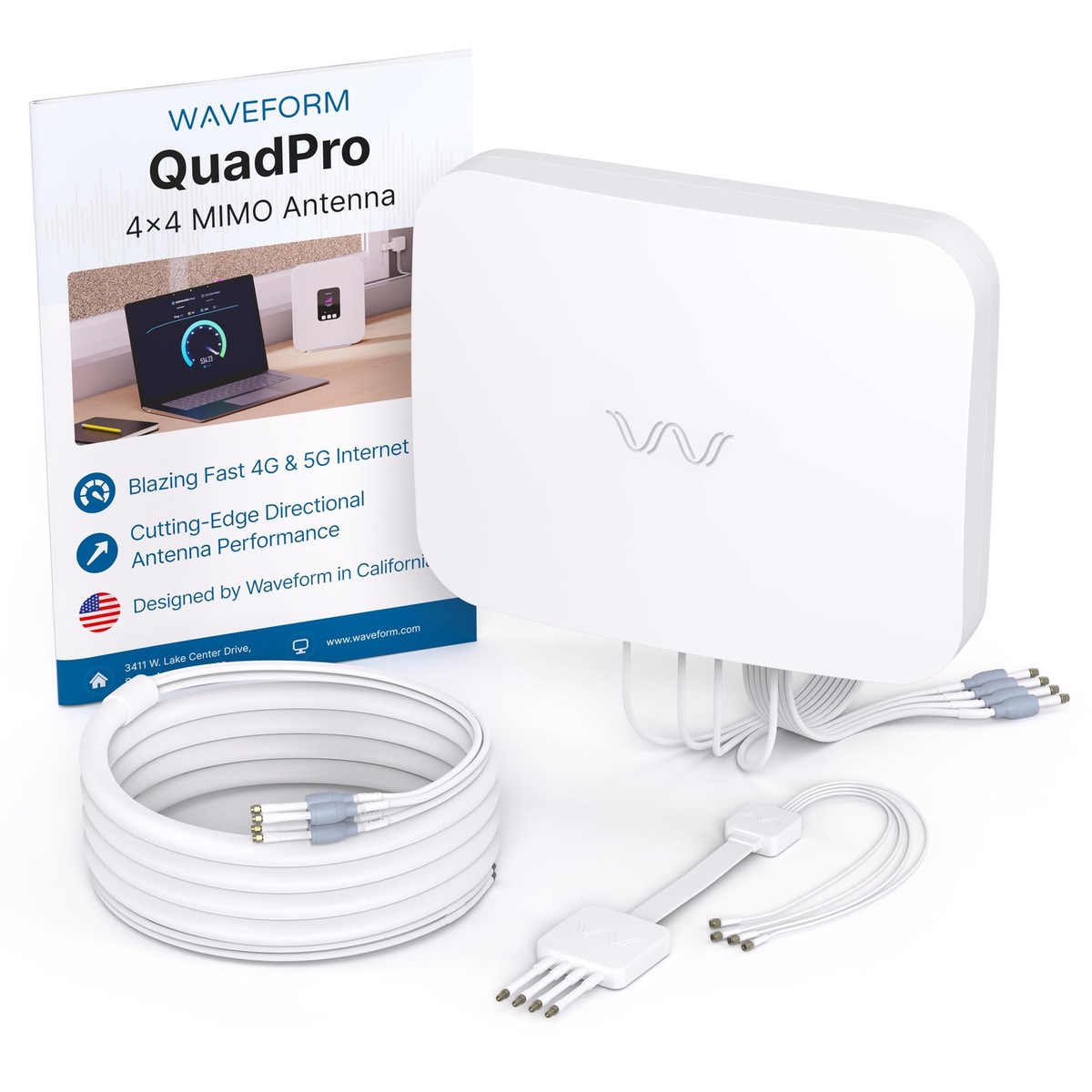Waveform QuadPro 4x4 MIMO Signal Boosting Panel Antenna Kit 
