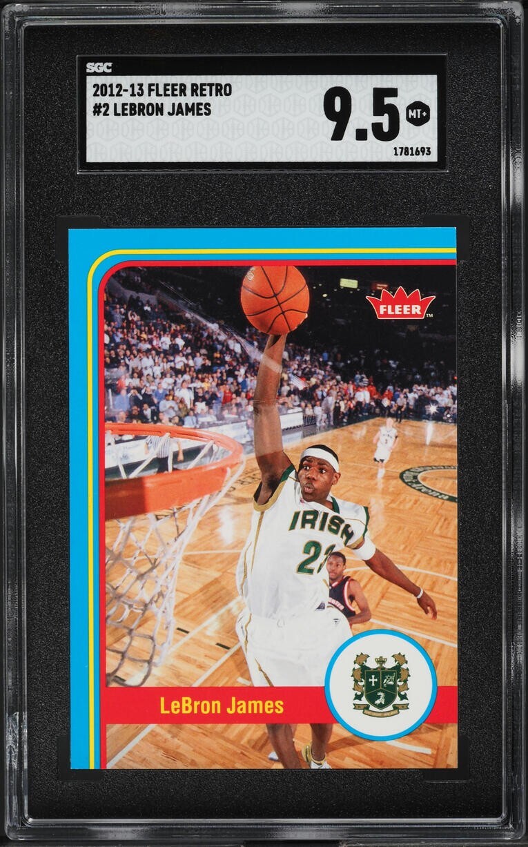 LeBron James SGC 9.5 2012-13 Fleer Retro #2 Fighting Irish