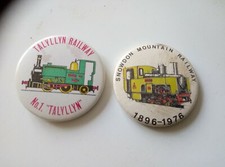 Snowdon Mountain Railway 1896-1976 & Tallyllyn Vintage Tin Badges