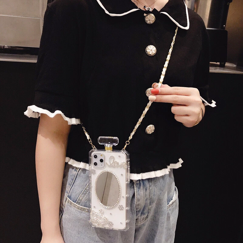 Crystal purfume bottle bling mirror love phone case for iphone and Samsung - Image 3 of 4