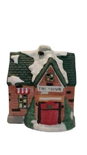 Vintage Our Town Collection-Fire Station 1995 Porcelain Christmas Village