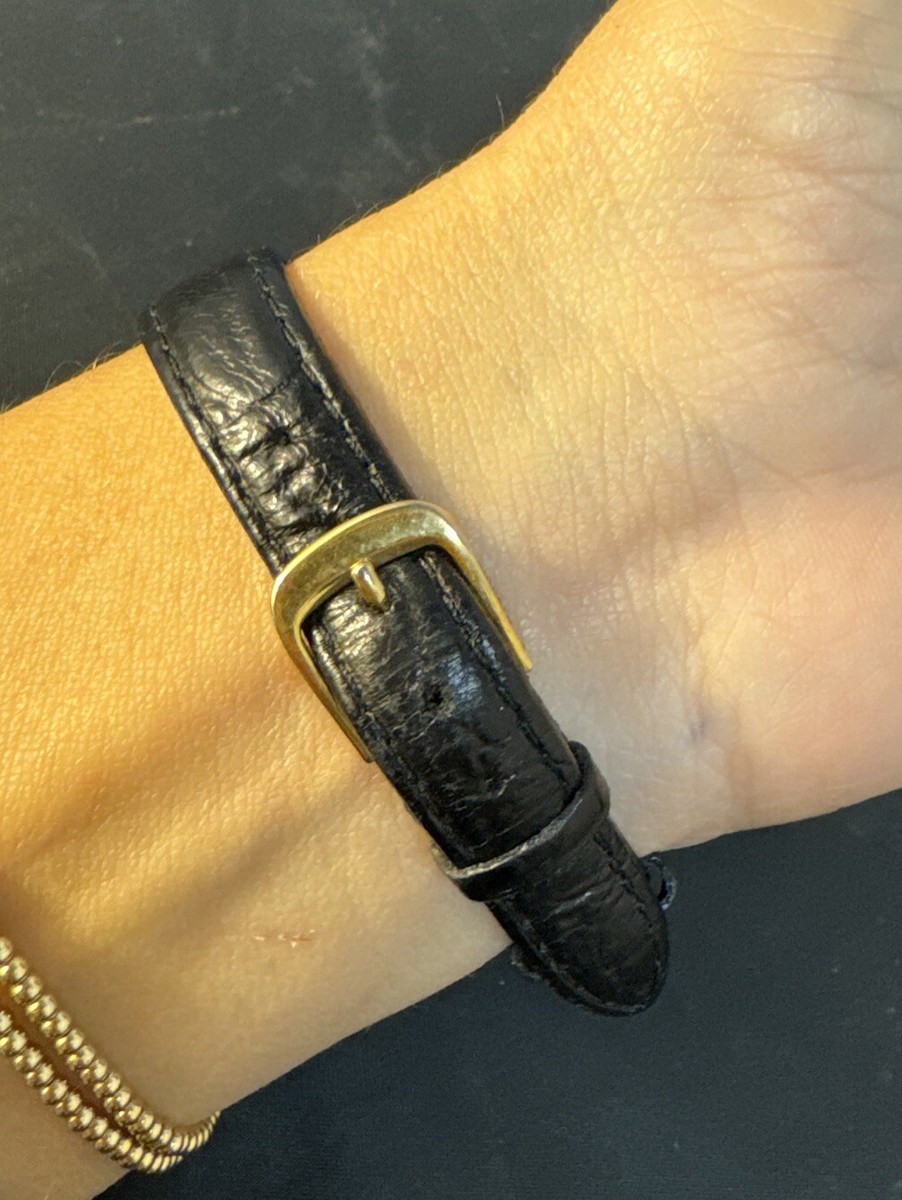 Vintage SEIKO Diamond Ultra Slim Watch Unisex Quartz Black  display picture 1