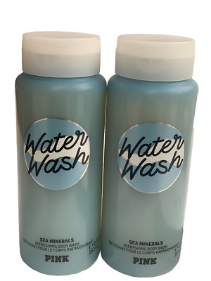 Victoria's Secret Pink Water Refreshing Body Wash with Sea Salt 2 PC Set NEW