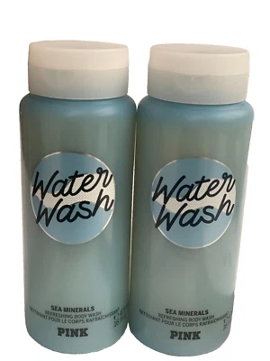Victoria's Secret Pink Water Refreshing Body Wash with Sea Salt 2 PC Set NEW