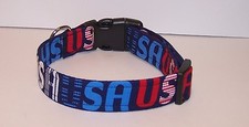 Wet Nose Designs Colorful USA Dog Collar Patriotic Red White Blue Fourth of July