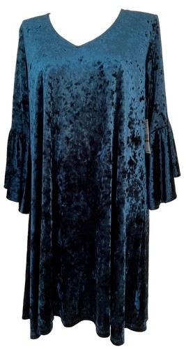karen kane three quarter sleeve a line dress Karen Kane Plus Size 3/4 Sleeve A Line Dress, 3X, Black main image 1