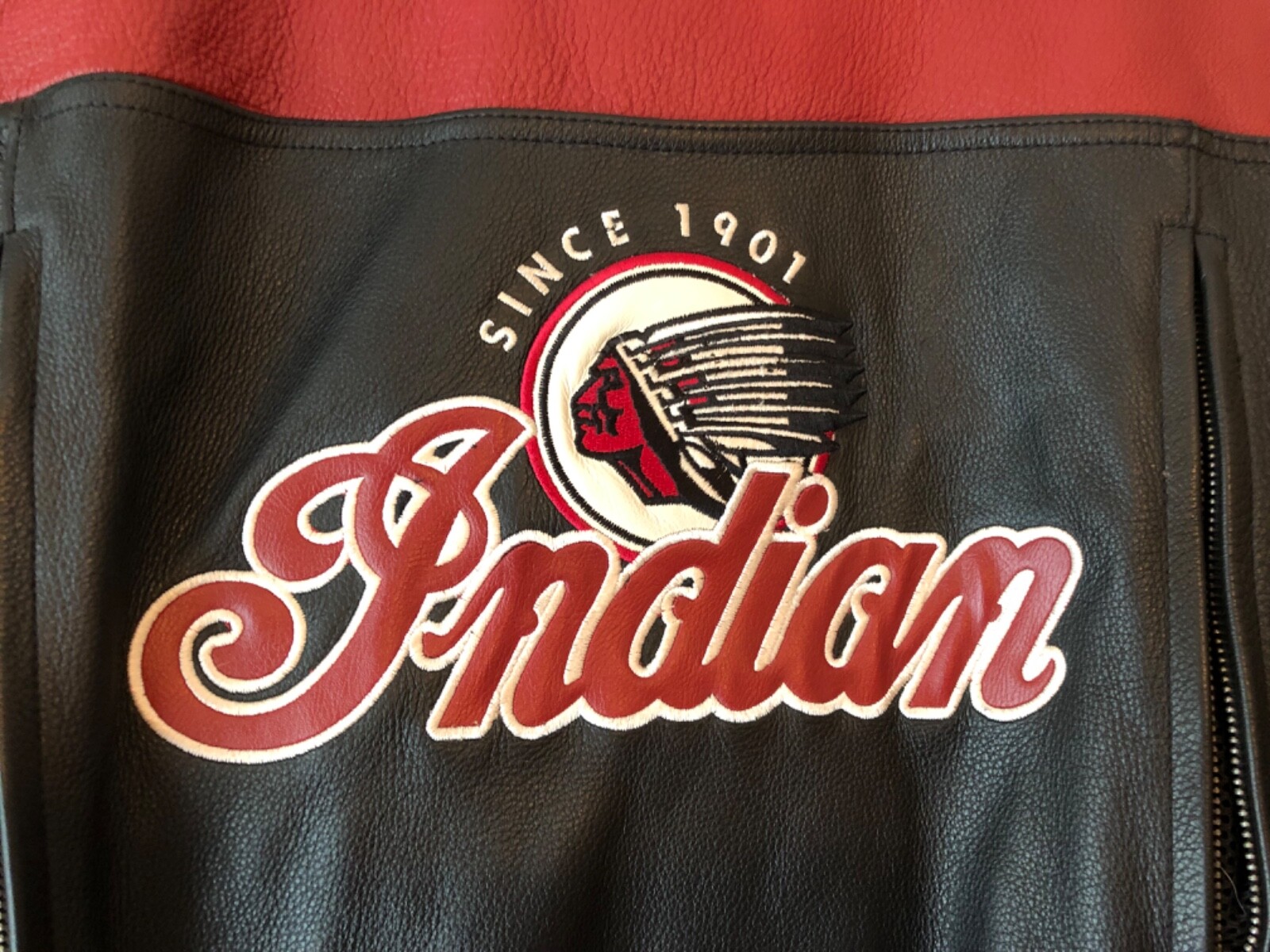 VINTAGE ORIGINAL INDIAN MOTORCYCLE OEM GILROY LEATHER… Gem