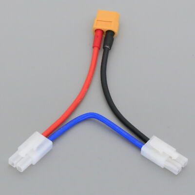 Series Wire XT60 1 Female to 2 Male Tamiya 14AWG 10CM Serial Cable