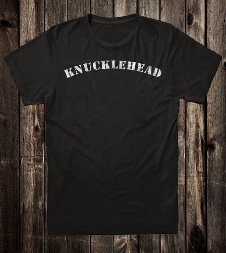 T-Shirt 100 % Baumwolle schwarz Neuheit Biker Motorrad Chopper Tattoo Knucklehead - Bild 2 von 5