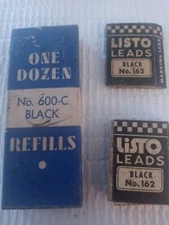 Vintage  TWEETEN FIBRE CO. USA Marker Refills, BLACK, No. 600-C bonus Listo lead