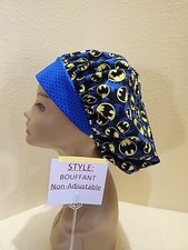 Batman Signals Packed Women's Bouffant Surgical Scrub Hat/Cap Handmade