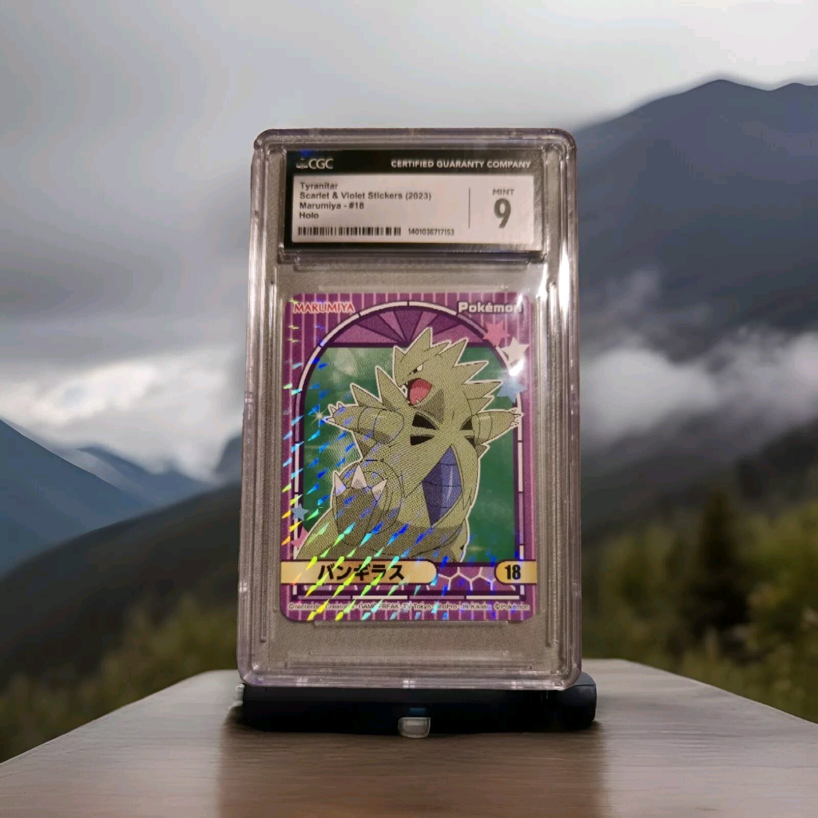 CGC 9 Mint 2023 Marumiya Pokemon Stickers Japanese #18 Tyranitar