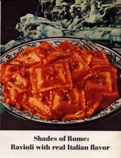 Chef Boy-Ar-Dee Ravioli Real Italian Flavor Shades of Rome Vintage Print Ad 1964