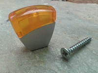 125 X Knopfgriff Kunststoff MöBelgriff Schrankgriff Silber Orange Sonderposten