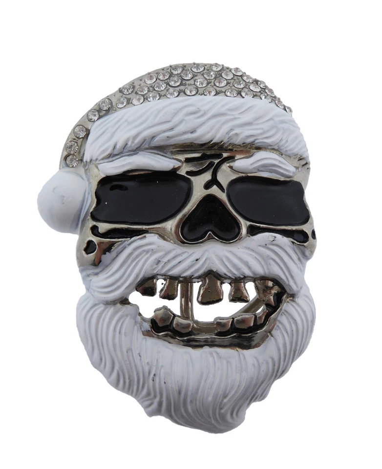 Calavera Esqueleto Tatuaje Metal Cinturón Hebilla Halloween Fiesta Disfraz Hombres Mujeres Nuevo Foto 3 de 4