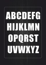 Kit 26 x Adesive sticker adesivo lettere auto moto alfabeto tunning bianco