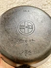 ANTIQUE GRISWOLD 724K SKILLET SMALL BLOCK LOGO CAST IRON GROOVE HANDLE ERIE PAN