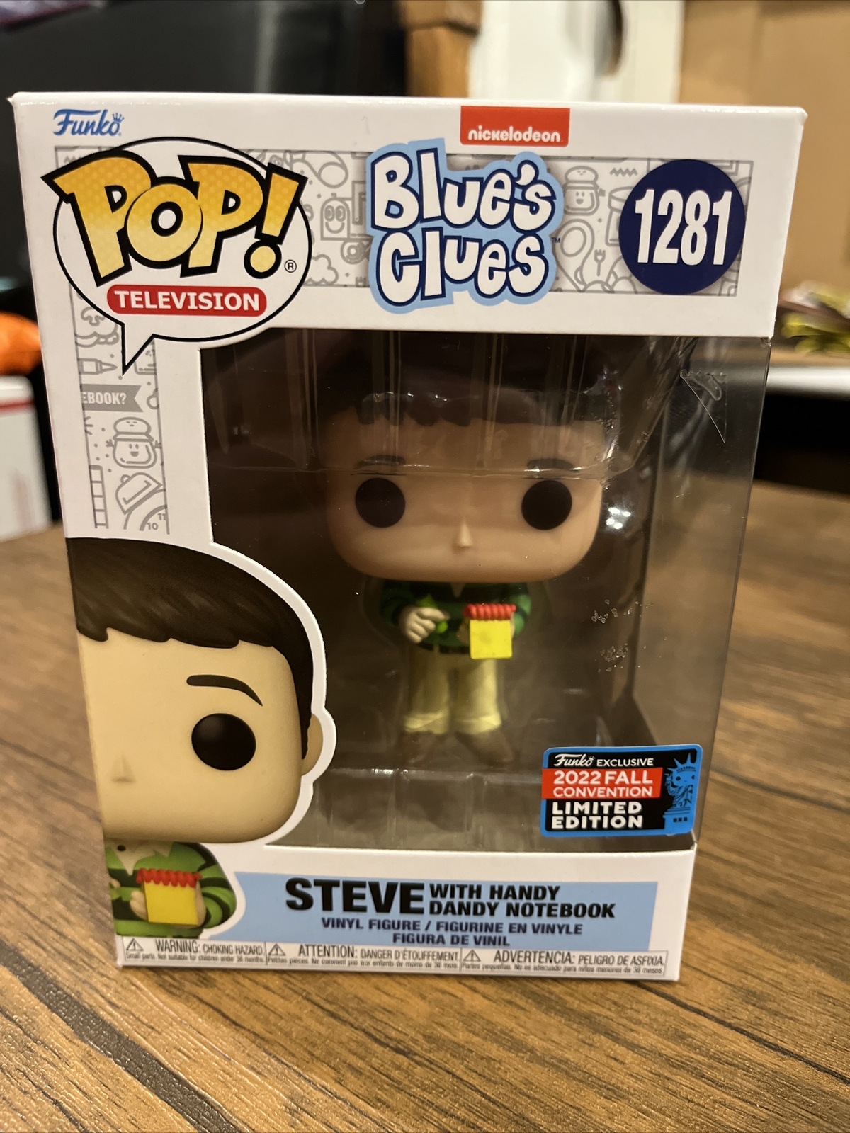 #1281 Steve (Con Práctico Cuaderno Dandy) Blue'S Clues Funko Pop 2022 Convento De Otoño