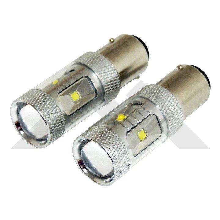 Kit LED 1157 blanc haute luminosité anti-erreur pour feux de signalisation