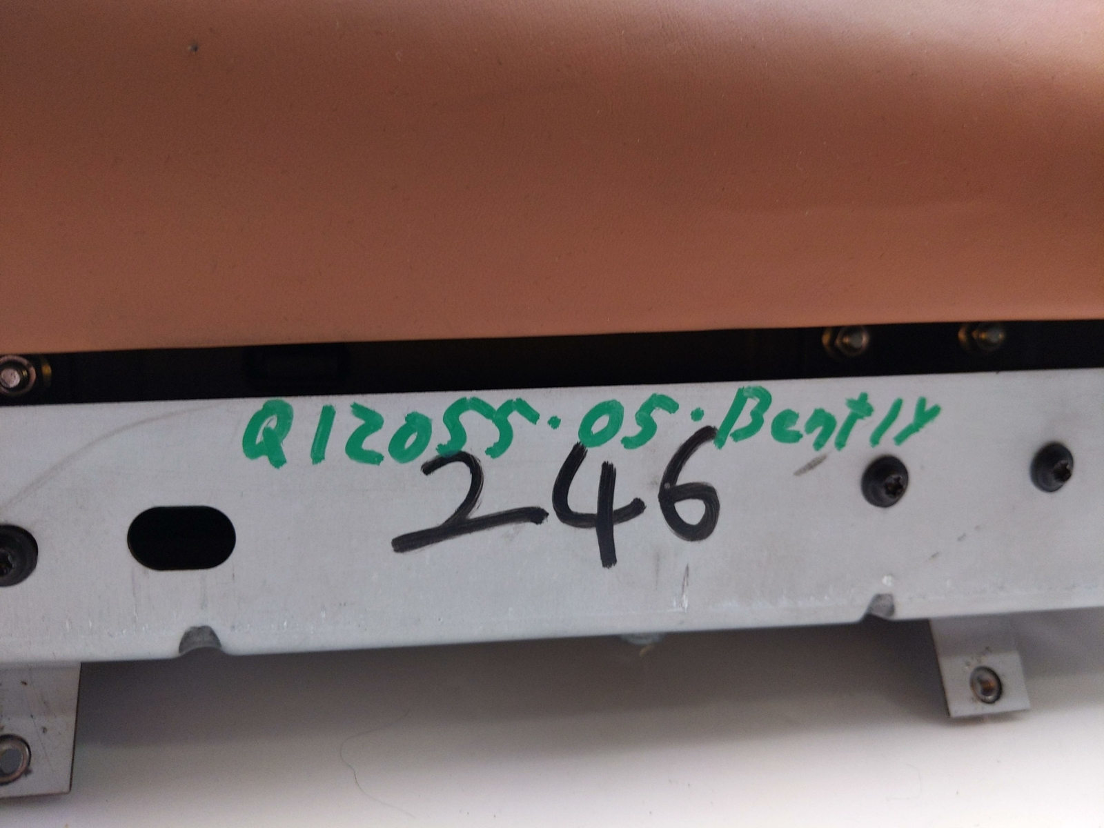 2005 BENTLEY CONTINENTAL GT LEFT GLOVE BOX COMPARTMENT SADDLE LEATHER 3W1858527D