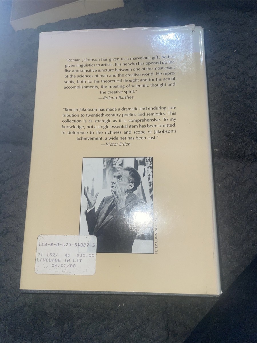 Language In Literature by Roman Jakobson (1987 First Edition ) | eBay