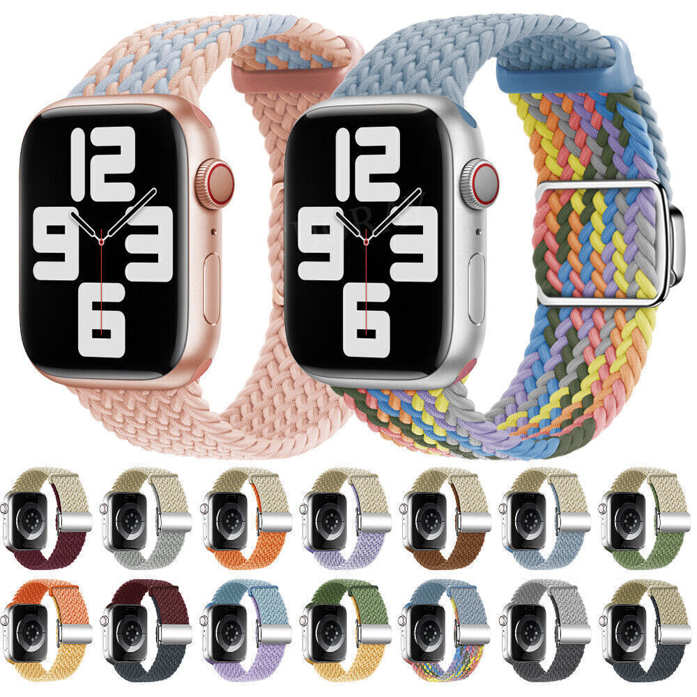 For Apple Watch Series 9 8 7 6 5 Ultra 2 38-49mm Magnetic Nylon Loop Band Strap