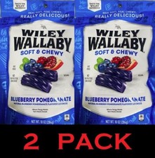 2x Wiley Wallaby Soft & Chewy BLUEBERRY POMEGRANATE Gourmet Licorice 10oz 2 PACK
