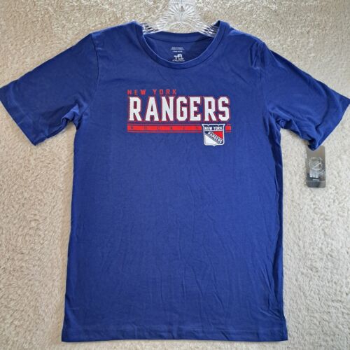 New York Rangers Blue Official NHL T Shirt Boys Size Large 14/16 New W/ Tags