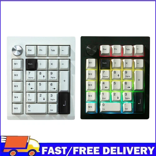 QMK & VIA Number Pad 2.4 GHz/BT5.0/Type-C Wired RGB Backlight for Laptop  Win