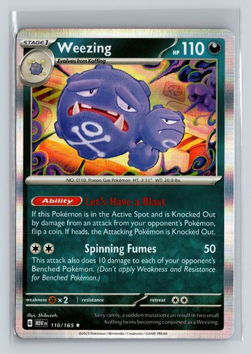Pokemon Scarlet & Violet 151 Weezing Rare Holo 110/165 - 第 1/2 張圖片