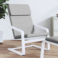 Relaxsessel Stoff Hellgrau Mit Liegefunktion Und Schaukelmechanik