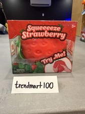 Sunny Days Jumbo Squeezy Strawberry Squishy Toy Stress Relief Sensory Fun  
