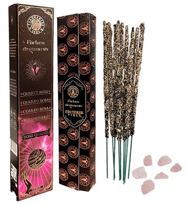 Fragrances & Sens Parfum de Gemmes Rosenquarz Räucherstäbchen   9 Sticks