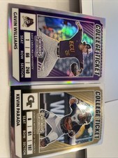 2022 Panini Elite Extra Edition College Tickets 2 card lot