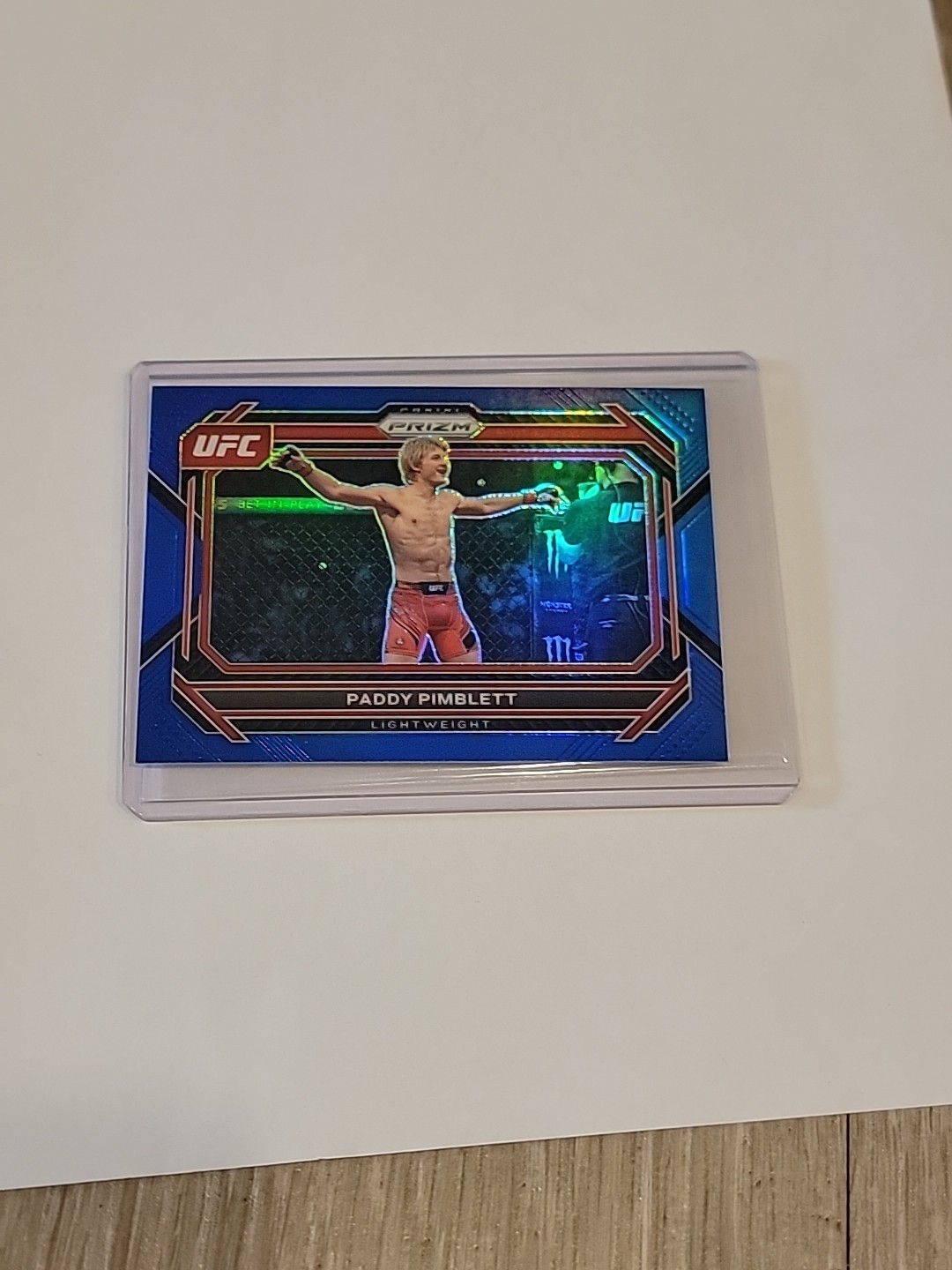 2023 Panini UFC Paddy Pimblett #87 Blue Prizm 48/175 Centered Slevd TopLoad Mint