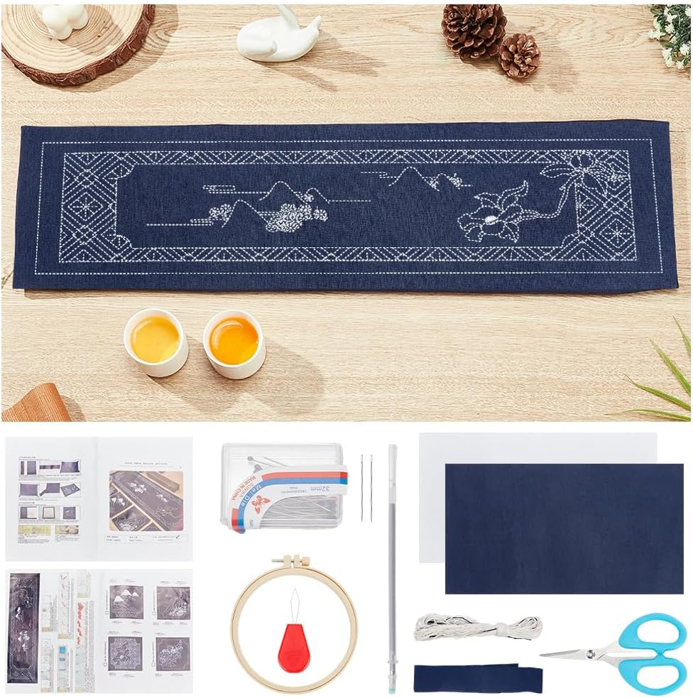 FREEBLOSS DIY Sashiko Coaster Kit - Dragonfly Sashiko