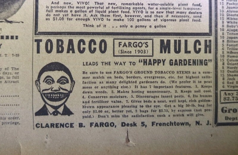  JULY 25, 1948 NEWSPAPER PAGE #2431- FARGO TOBACCO MULCH, FRENCHTOWN, NJ
