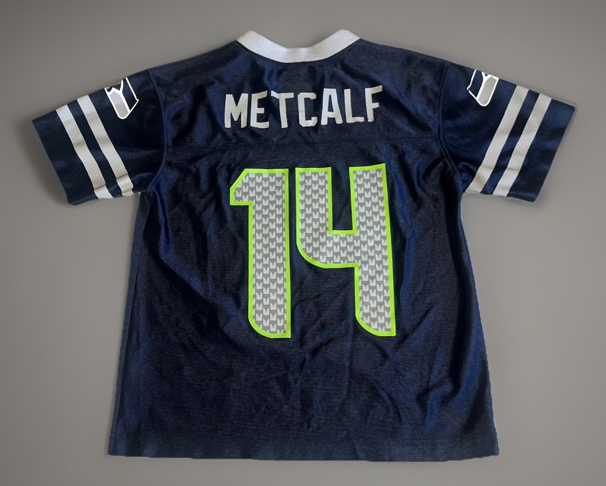 Seattle Seahawks Jersey Metcalf Black Jersey Nike Men's NFL
