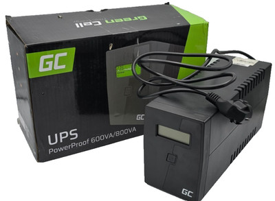 Green Cell UPS01LCD USV 600VA/360W Line-Interaktiv, LCD, schwarz,(Gebraucht)