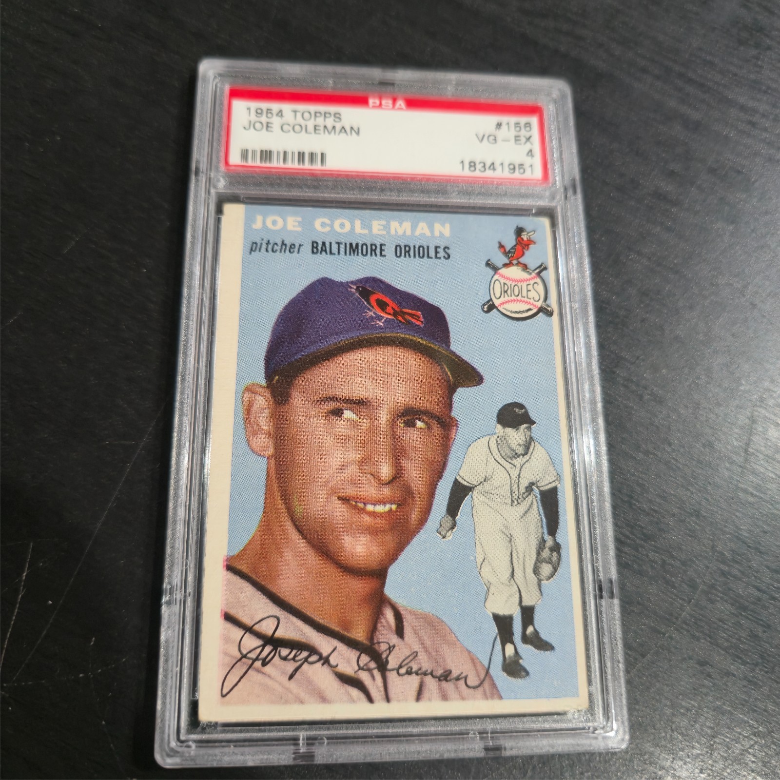 1954 Topps - Joe Coleman #156 PSA 4