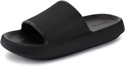 WHITIN Slippers for Women Cushioned Thick Sole Slides Size 6 7 Quick Drying S...