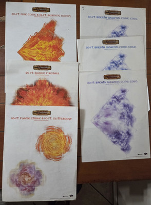 Dungeon &Dragons Transparent  Templates/Overlays Set of 6 Various 2005 Wizards