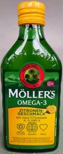 Mollers Omega 3 Cod Liver Oil Lemon 250ml 8.4oz Exp 01/2028 Norwegian