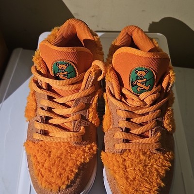 Nike Grateful Dead x Dunk Low ''Dead Heads'' Orange Fuzzy Low-Top Sneakers