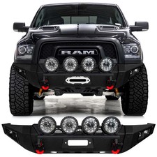Vijay For 2019-2024 Ram 1500 Classic Warlock Steel Front Bumper With Led Lights Vijay For 2019-2024 Ram 1500 Classic Warlock Steel Front Bumper With Led Lights