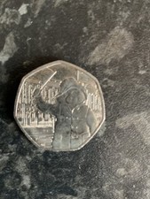 2018 50p coin Paddington Bear at Buckingham Palace. Fifty Pence Circulated