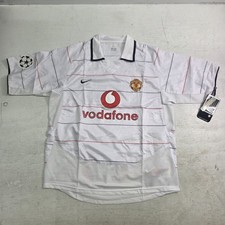 Nike Manchester United 2003-05 Away Jersey Size M NWT Vodafone UCL Blank Flaw