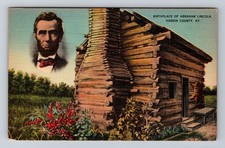 Hardin County KY-Kentucky Birthplace Of Abraham Lincoln Vintage Postcard Postal