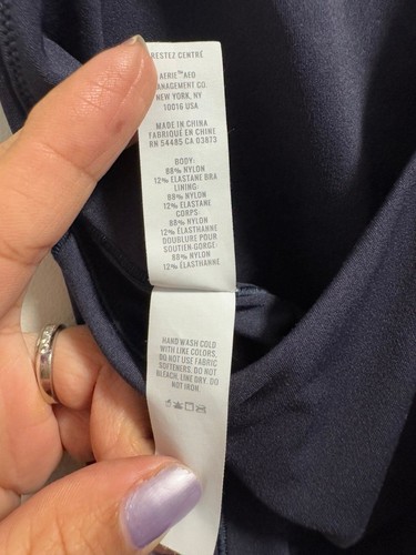 Aerie Offline Real Me Racerback Sport BH L Navy - Bild 7 von 7